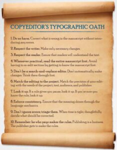 Copyeditor's Typographic Oath