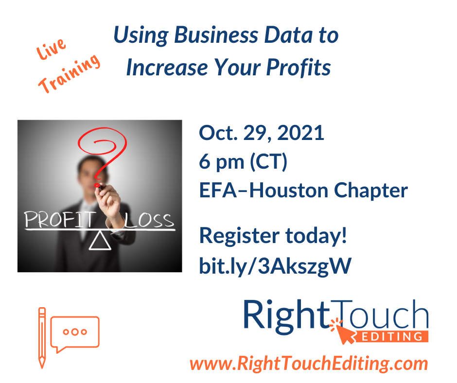 EFA Houston Presentation: Using Business Data to Increase Your Profits